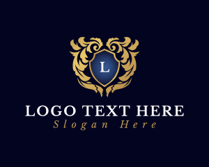 Luxury - Shield Royal Flourish logo design