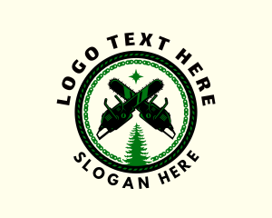 Logging - Chainsaw Woodwork Lumberjack logo design
