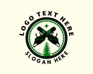 Chainsaw Woodwork Lumberjack Logo