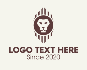 Wildlife Preservation - Brown Wild Lion logo design