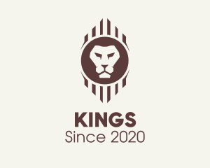 Brown Wild Lion logo design