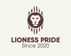 Brown Wild Lion logo design