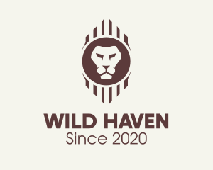 Brown Wild Lion logo design