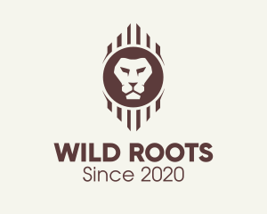 Brown Wild Lion logo design