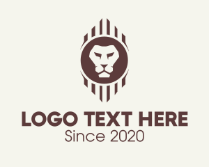 Lioness - Brown Wild Lion logo design