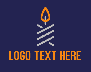 Relax - Minimalist Candle Candlelight logo design