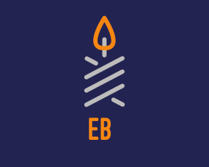 Minimalist Candle Candlelight logo design