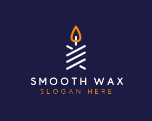 Minimalist Candle Candlelight logo design