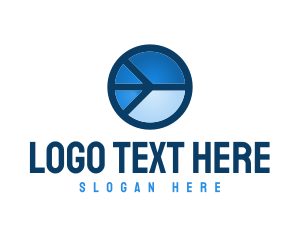 Sign - Blue Peace Sign Circle logo design