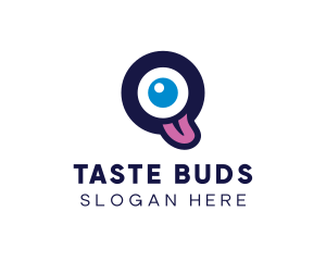 Tongue - Eye Cyclops Letter O logo design