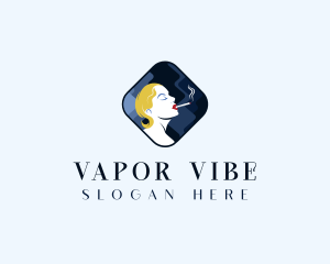 Cigarette Smoking Woman logo design