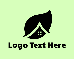 Green City - Black Leaf House logo design