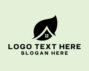Environmental - Botanical Leaf House logo design
