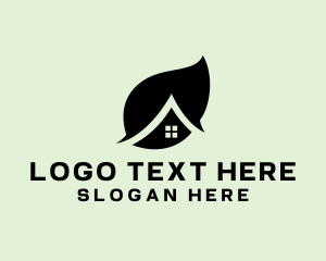 Eco - Botanical Leaf House logo design