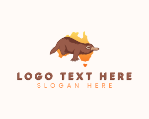 Australia Platypus Animal logo design