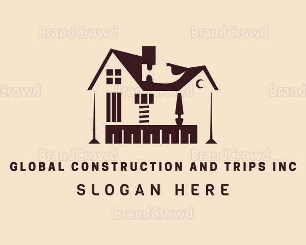 House Carpentry Tools Logo