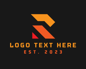 Orange - Digital Gaming Letter R logo design
