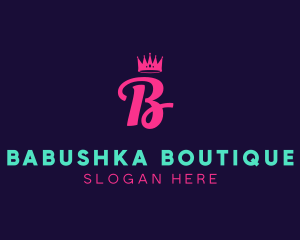 Feminine Crown Boutique logo design