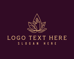 Fragrance - Candle Leaf Light logo design