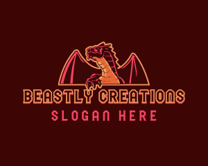 Dragon Beast Wing  logo design