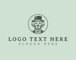 Hat - Gentleman Dog Pet logo design