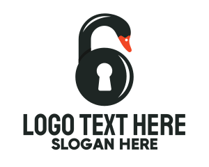 Key Hole - Swan Lock logo design