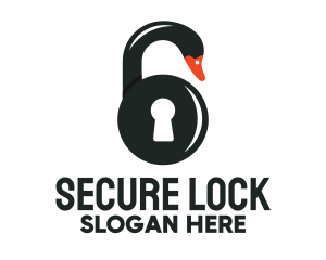 Locked - Swan Lock logo design