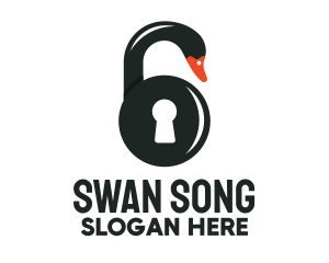 Swan Lock logo design