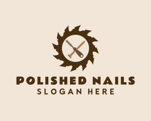 Nail - Chisel Nail Carpentry logo design