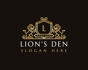 Lion Crest Shield logo design