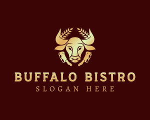 Bull Butcher Buffalo logo design