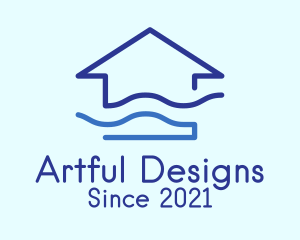 Blue Wave House logo design