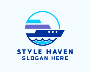 Seaport - Sea Travel Ship logo design