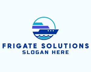 Frigate - Sea Travel Tour Ship logo design