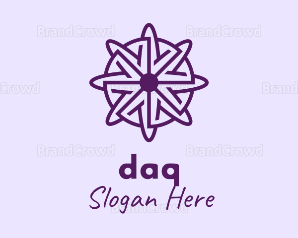 Violet Daisy Flower Logo