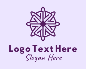 Decoration - Violet Daisy Flower logo design