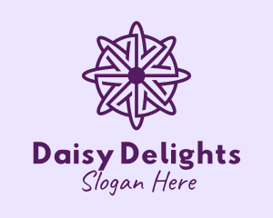 Daisy - Violet Daisy Flower logo design