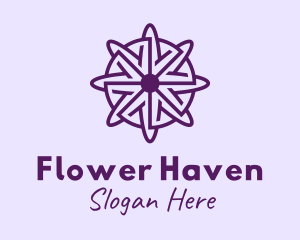 Violet Daisy Flower  logo design