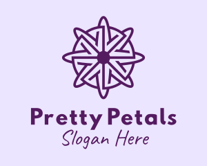 Violet Daisy Flower  logo design