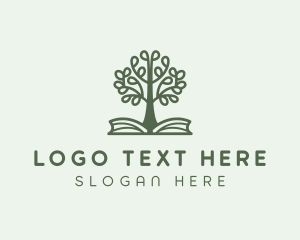 Academic - Educational Book Tree logo design