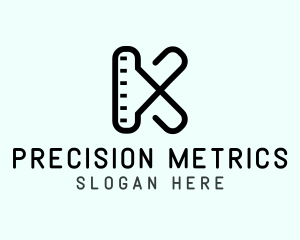 Measurement - Abstract Measuring Letter K logo design