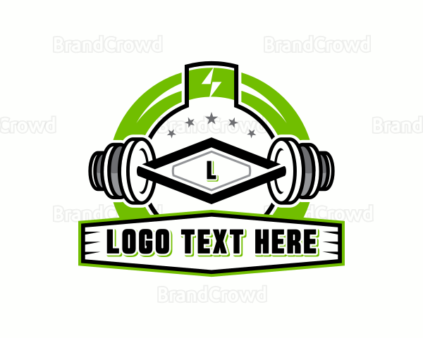 Gym Barbell Weights Logo