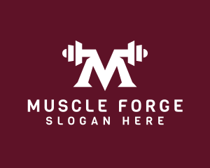 Hypertrophy - Fitness Gym Letter M logo design