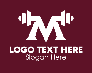 Fitness Gym - Fitness Gym Letter M logo design