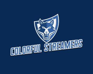 Wolf Shield Streamer logo design