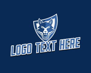 Mascot - Wolf Shield Streamer logo design