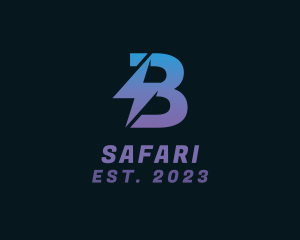 Business - Power Voltage Letter B logo design