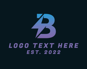Spark - Power Voltage Letter B logo design