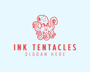Tentacles - Scary Sea Octopus logo design