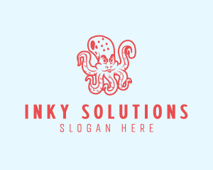 Scary Sea Octopus  logo design